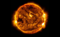 View of the Sun in space